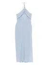 Magda Butrym Halterneck Draped Midi Dress In Blue