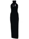 Magda Butrym Black Button Maxi Dress In Black