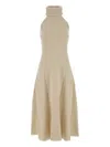 Magda Butrym Ivory Wool Blend Dress In Neutral