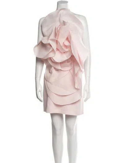 Pre-owned Magda Butrym Halterneck Mini Dress In Pink