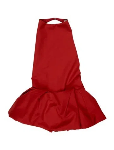 Pre-owned Magda Butrym Halterneck Mini Dress In Red