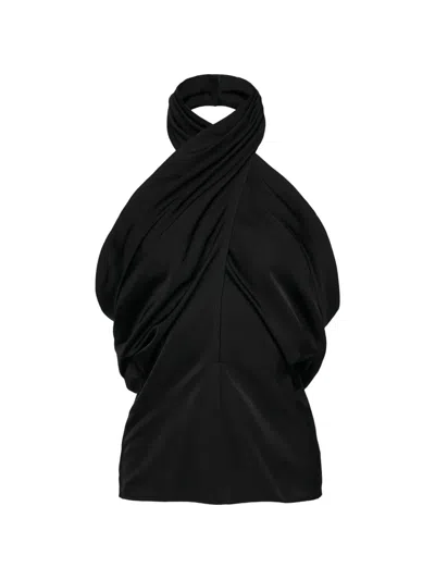 Magda Butrym Halterneck Top In Black