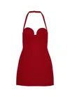 Magda Butrym Cup-detailed Wool-silk Mini Dress In Red