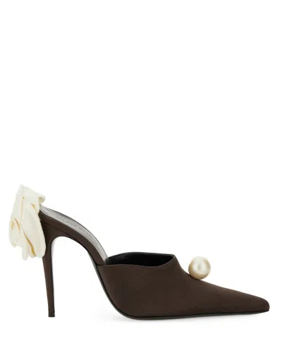 Magda Butrym Heeled Mules In Brown