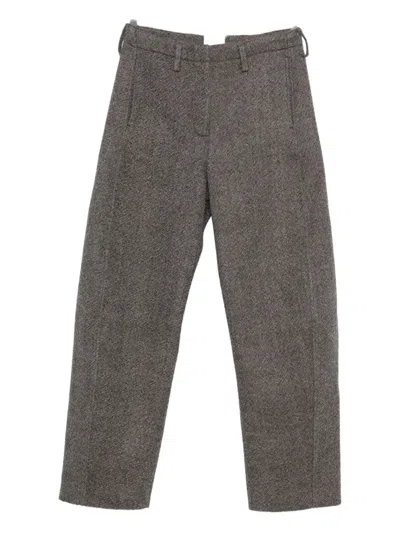 Magda Butrym Herringbone Trousers In Gray