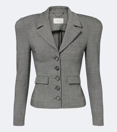 Magda Butrym Herringbone Wool-blend Jacket In Gray