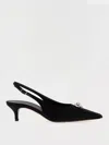 Magda Butrym Rosetta Slingback Pumps With Embellished Kitten Heel In Schwarz