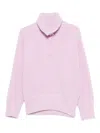 Magda Butrym High-neck Button-placket Jumper In Pink