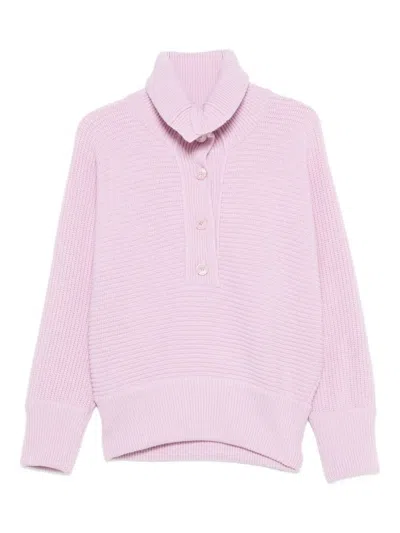 Magda Butrym High-neck Button-placket Jumper In Pink