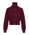 Magda Butrym High-neck Buttoned Cardigan In Burgundy