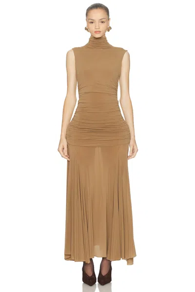 MAGDA BUTRYM HIGH NECK LONG DRESS