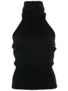 Magda Butrym High-neck Top In Black