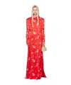 Magda Butrym High-necked Long Dress In Red