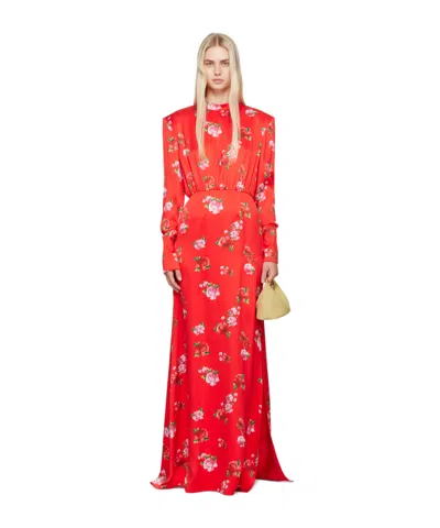 Magda Butrym High-necked Long Dress In Red