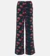 Magda Butrym High-rise Floral Teddy Straight Pants In Multicoloured