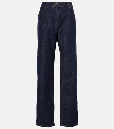 Magda Butrym High-rise Straight Jeans In Blau