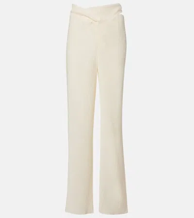 Magda Butrym High-rise Wide-leg Pants In White