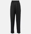 Magda Butrym Pleated Wool Tapered Pants In Black
