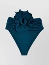 Magda Butrym High Waist Ruffled Bikini Bottoms