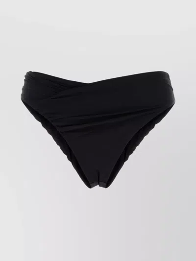 MAGDA BUTRYM HIGH-WAISTED BIKINI BOTTOM RUCHED DETAILING