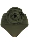 Magda Butrym Women's High-waisted Bikini Bottom With Flower-shaped Clip. In Green