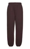 Magda Butrym High-waisted Cotton Jogger Sweatpants In Brown