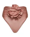 Magda Butrym High-waisted Flower Swimming Trunks In Pink