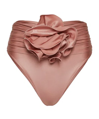 Magda Butrym High-waisted Flower Swimming Trunks In Pink
