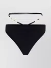 Magda Butrym High-waisted Monochrome Swimsuit Pearl Embellishments