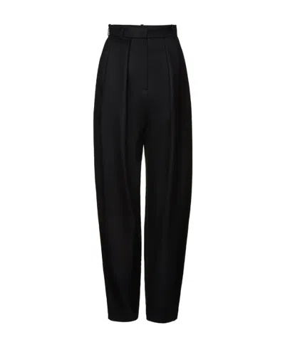 Magda Butrym High-waisted Oversize Tapered Trousers In Black