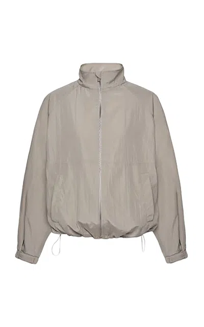 Magda Butrym High-neck Silk-blend Jacket In Grey