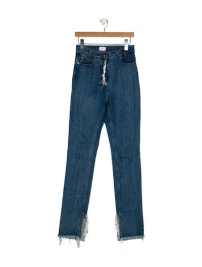 Pre-owned Magda Butrym High-rise Skinny Leg Jeans In Blue