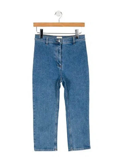 Pre-owned Magda Butrym High-rise Straight Leg Jeans In Blue