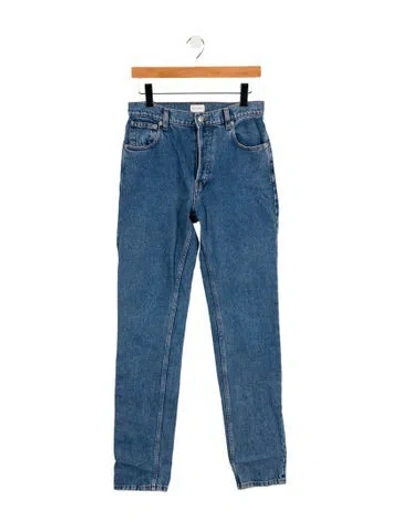Pre-owned Magda Butrym High-rise Straight Leg Jeans In Blue
