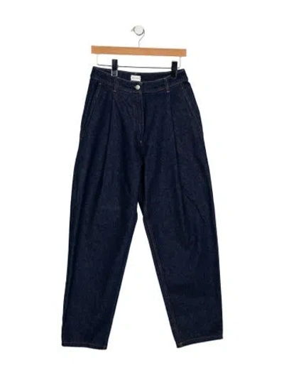 Pre-owned Magda Butrym High-rise Straight Leg Jeans In Blue