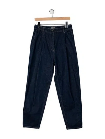 Pre-owned Magda Butrym High-rise Straight Leg Jeans In Blue