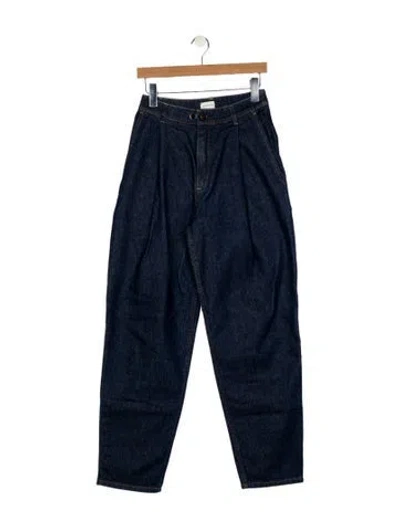 Pre-owned Magda Butrym High-rise Straight Leg Jeans In Blue