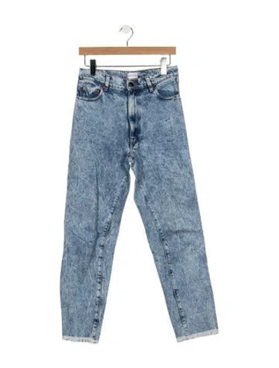 Pre-owned Magda Butrym High-rise Straight Leg Jeans In Blue