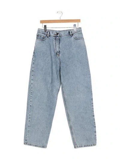 Pre-owned Magda Butrym High-rise Straight Leg Jeans In Blue