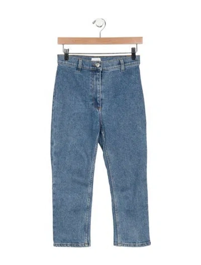 Pre-owned Magda Butrym High-rise Straight Leg Jeans In Blue
