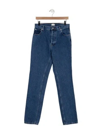 Pre-owned Magda Butrym High-rise Straight Leg Jeans In Blue