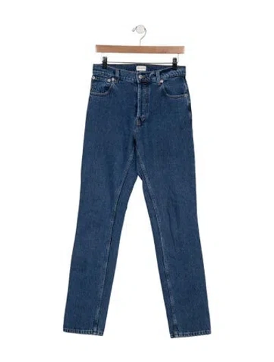 Pre-owned Magda Butrym High-rise Straight Leg Jeans In Blue