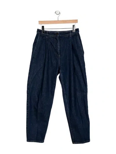 Pre-owned Magda Butrym High-rise Straight Leg Jeans In Blue
