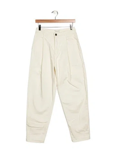 Pre-owned Magda Butrym High-rise Straight Leg Jeans In Neutral