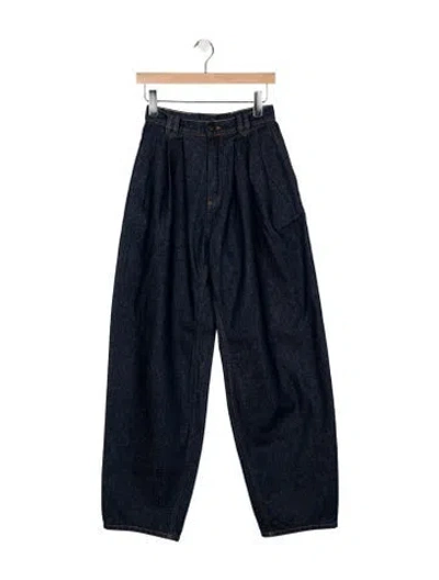 Pre-owned Magda Butrym High-rise Wide Leg Jeans In Blue