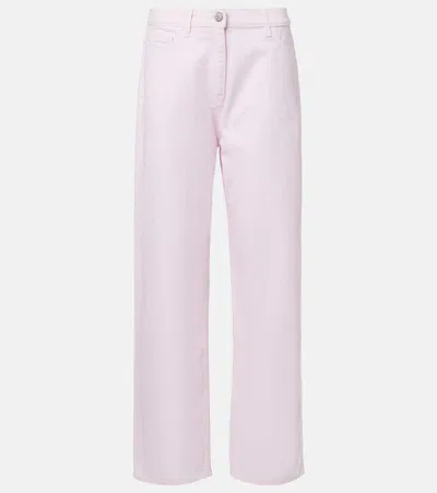 Magda Butrym High-rise Wide-leg Jeans In Pink