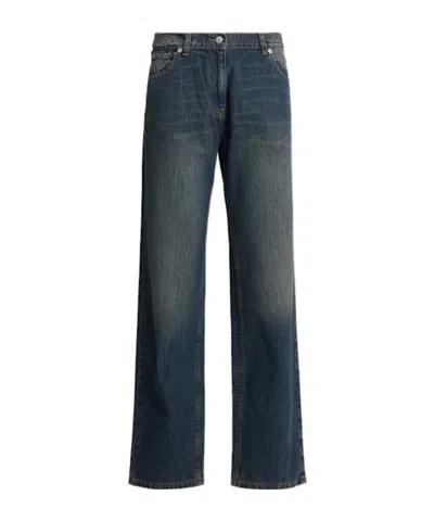 Magda Butrym High-waisted Wide-leg Jeans In Purple