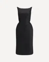 Magda Butrym Midi Square Neck Dress In Black