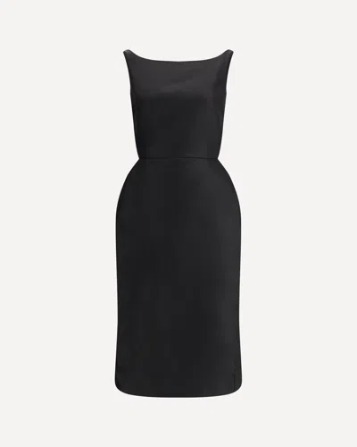Magda Butrym Midi Square Neck Dress In Black
