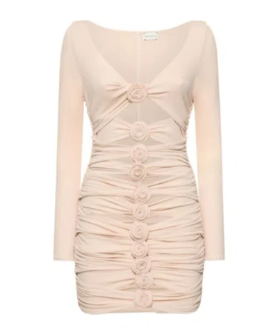 Magda Butrym Hollow Knit Dress In Brown